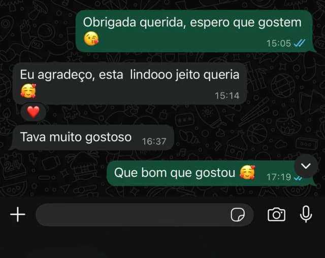 WhatsApp testimonial screenshot