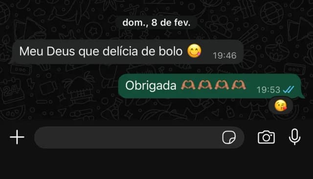 WhatsApp testimonial screenshot